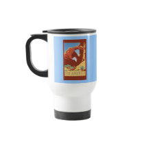 See America Vintage Travel Poster on Cards Coffee Mugs