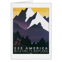 See America Welcome to Montana Greeting Cards