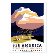 See America - Welcome to Montana Post Card
