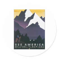 See America Welcome to Montana Sticker
