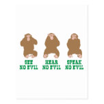 See Hear Speak No Evil Post Cards