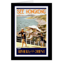 See Hong Kong The Riviera of the Orient Greeting Cards