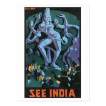 See India Vintage Travel Poster Postcards