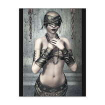 See No Evil Gothic Art Postcard