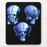 See No, Hear No, Speak No Evil Skulls Mouse Pad