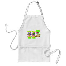 See no,hear no,TIKI Aprons