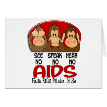 See Speak Hear No AIDS 1 Card