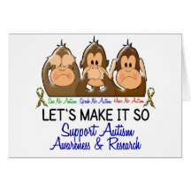 See Speak Hear No Autism 2 Card
