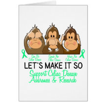 See Speak Hear No Celiac Disease 2 Greeting Cards