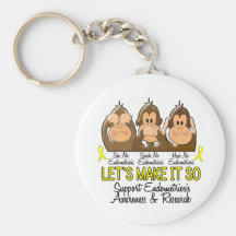 See Speak Hear No Endometriosis 2 Key Chains