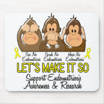 See Speak Hear No Endometriosis 2 Mouse Pad