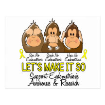 See Speak Hear No Endometriosis 2 Post Card