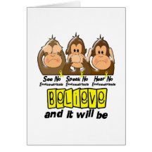 See Speak Hear No Endometriosis 3 Greeting Card