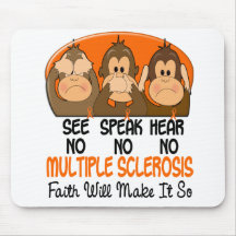 See Speak Hear No Multiple Sclerosis MS 1 Mousepad