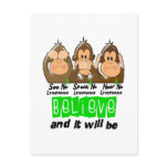 See Speak Hear No Non-Hodgkins Lymphoma 3 postcards