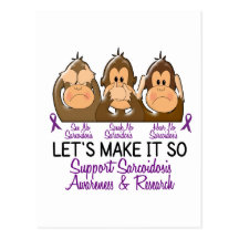 See Speak Hear No Sarcoidosis 2 Postcard