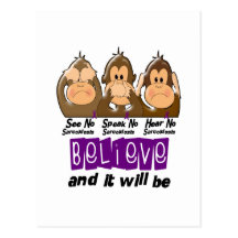 See Speak Hear No Sarcoidosis 3 Postcard