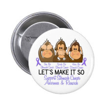 See Speak Hear No Stomach Cancer 2 Buttons