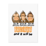 See Speak Hear No Uterine Cancer 3 postcards