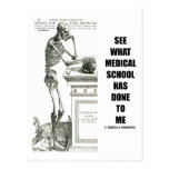 See What Medical School Has Done To Me (Skeleton) Post Card
