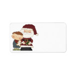 seeing santa boy tot address label