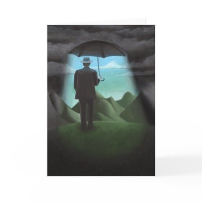 Seeing the light inspirational greeting card by Surrealism