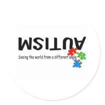Seeing The World From A Different Angle (PP) Round Stickers