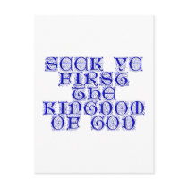 Seek ye first The Kingdom of God Postcards