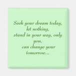 Seek your dream today magnet