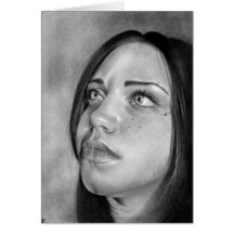 Seeking Guidance Girl Portrait Card