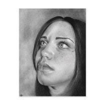 Seeking Guidance Girl Portrait  Postcard