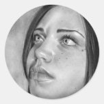 Seeking Guidance Girl portrait Sticker