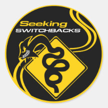 Seeking Switchbacks Sticker