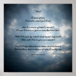 "Seen"Dream of me,I wonder...Poem Poster