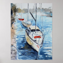 Segelboote am Gardasee Posterdrucke