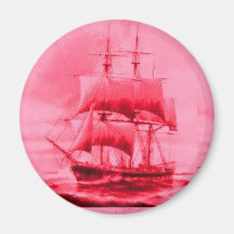 Segelschiff rot kühlschrankmagnete