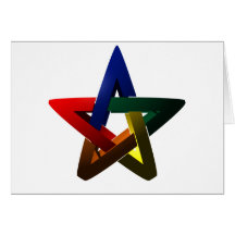 Segmented Star on Spherical Surface Greeting Card