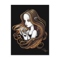 "Seika" Amber Rose Crystal Ball Angel Postcard