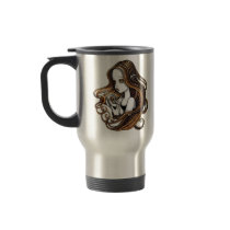"Seika" Amber Rose Crystal Ball Angel Travel Mug