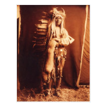 Sein de fer, un Indien d'Amerique indigène de Pieg Cartes Postales