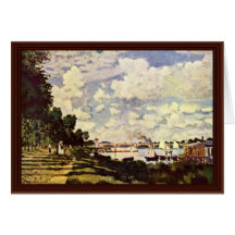 Seine Basin At Argenteuil By Claude Monet Card
