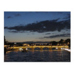 Seine Bridge at Dusk Postcard