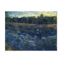 Seine with a Rowing Boat, Vincent van Gogh Post Cards
