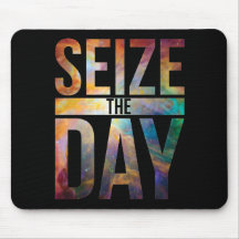 Seize the Day Black Mousepad