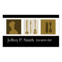 Sel et poivre pour le chef personnel de cuisinier carte de visite