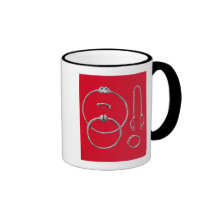 Selection jewellery, including brooch coffee mugs