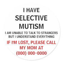 Selective Mutism Lost Sticker