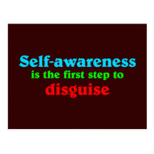Self-awareness is the first step to disguise postkarte