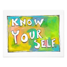 Self Awareness knowledge wisdom fun colourful art Custom Invitation