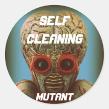 Self Cleaning Mutant Round Sticker